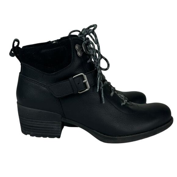 Merrell Women’s Shiloh ll Lace Up Side Zip Black Ankle Boots Sz 9.5 J003884 - Picture 1 of 10